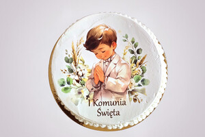 Komunijny okrągły nr XI z nadrukiem